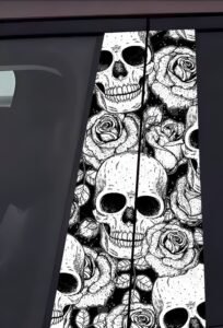 2Skull Hand Poker 'Game Over' Car B-Pillar Decal