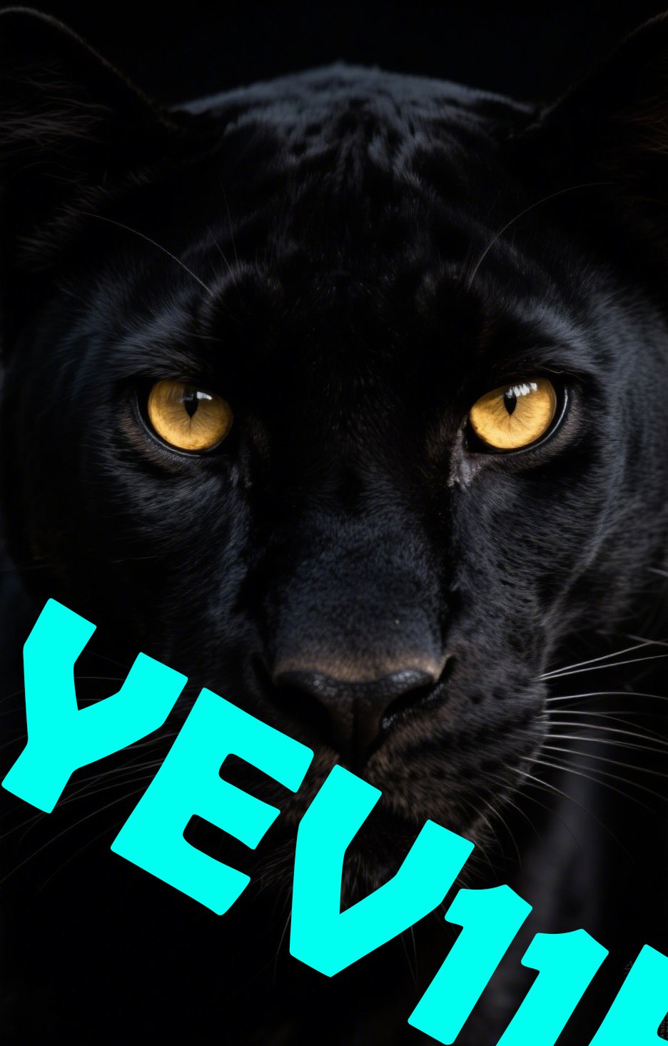 2 Sheets / 2 Pieces Set - Black Panther Face with Glowing Yellow Eyes Car B-Pillar Sticker, 50x24cm Waterproof PVC Car Center Pillar Decal??No yev11k marking will appear on the product after placing an order.??