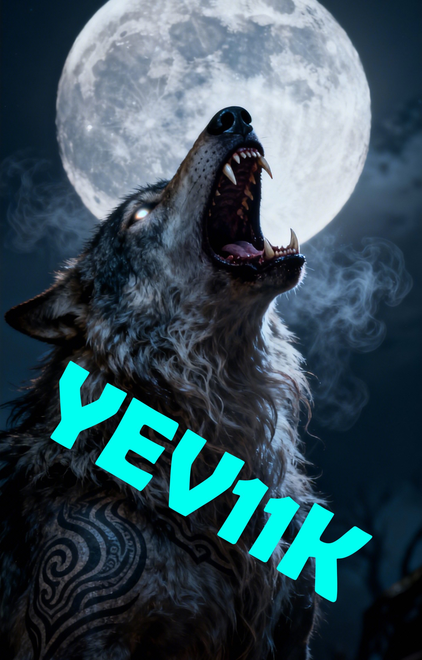 2 Sheets / 2 Pieces Set - Wolf Howling at the Full Moon Car B-Pillar Sticker, 50x24cm Waterproof PVC Car Center Pillar Decal??No yev11k marking will appear on the product after placing an order.??