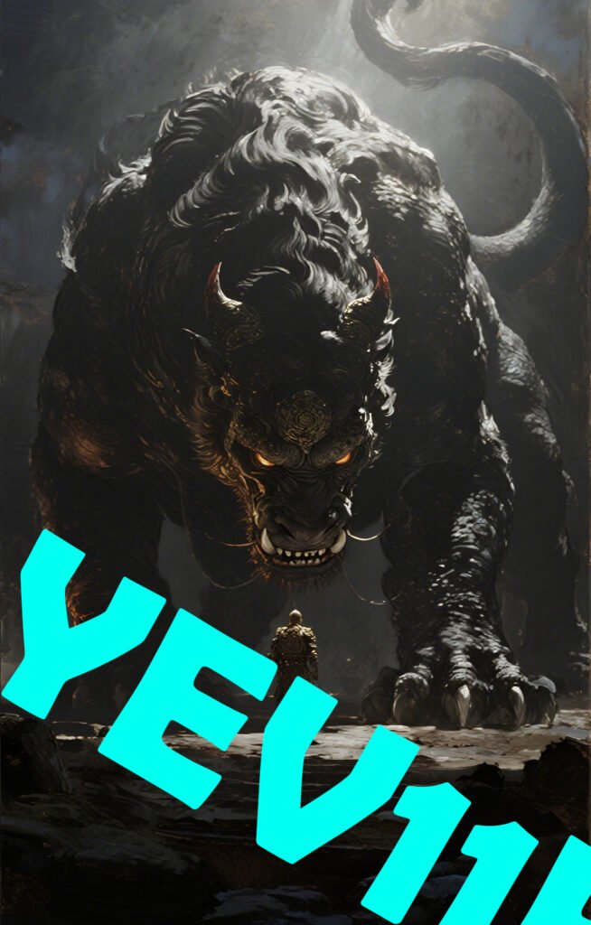 2 Sheets / 2 Pieces Set - Dark Demon Beast with Glowing Eyes Car B-Pillar Sticker, 50x24cm Waterproof PVC Car Center Pillar Decal??No yev11k marking will appear on the product after placing an order.??
