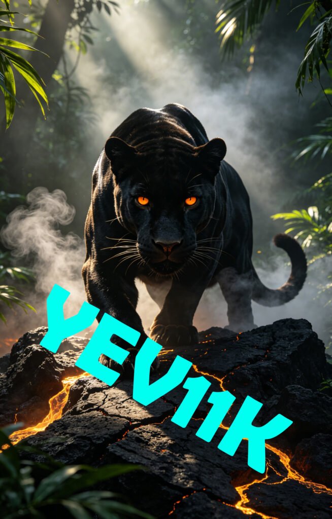 2 Sheets / 2 Pieces Set - Black Panther Walking on Cracked Lava in the Jungle Car B-Pillar Sticker, 50x24cm Waterproof PVC Car Center Pillar Decal??No yev11k marking will appear on the product after placing an order.??