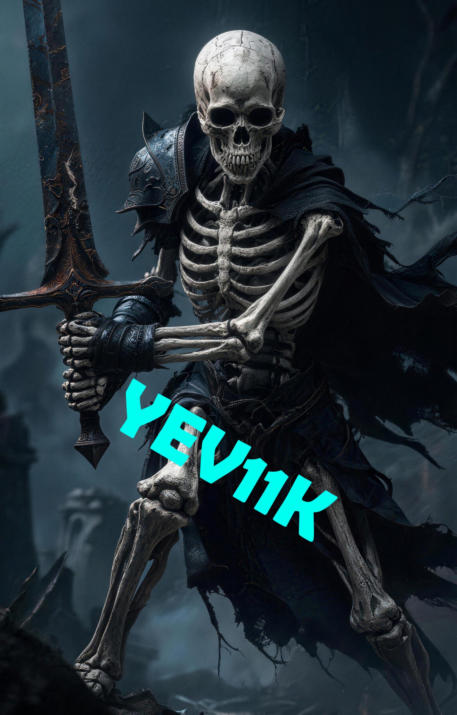 2 Sheets / 2 Pieces Set - Grim Reaper Skeleton Holding a Sword Car B-Pillar Sticker, 50x24cm Waterproof PVC Car Center Pillar Decal??No yev11k marking will appear on the product after placing an order.??