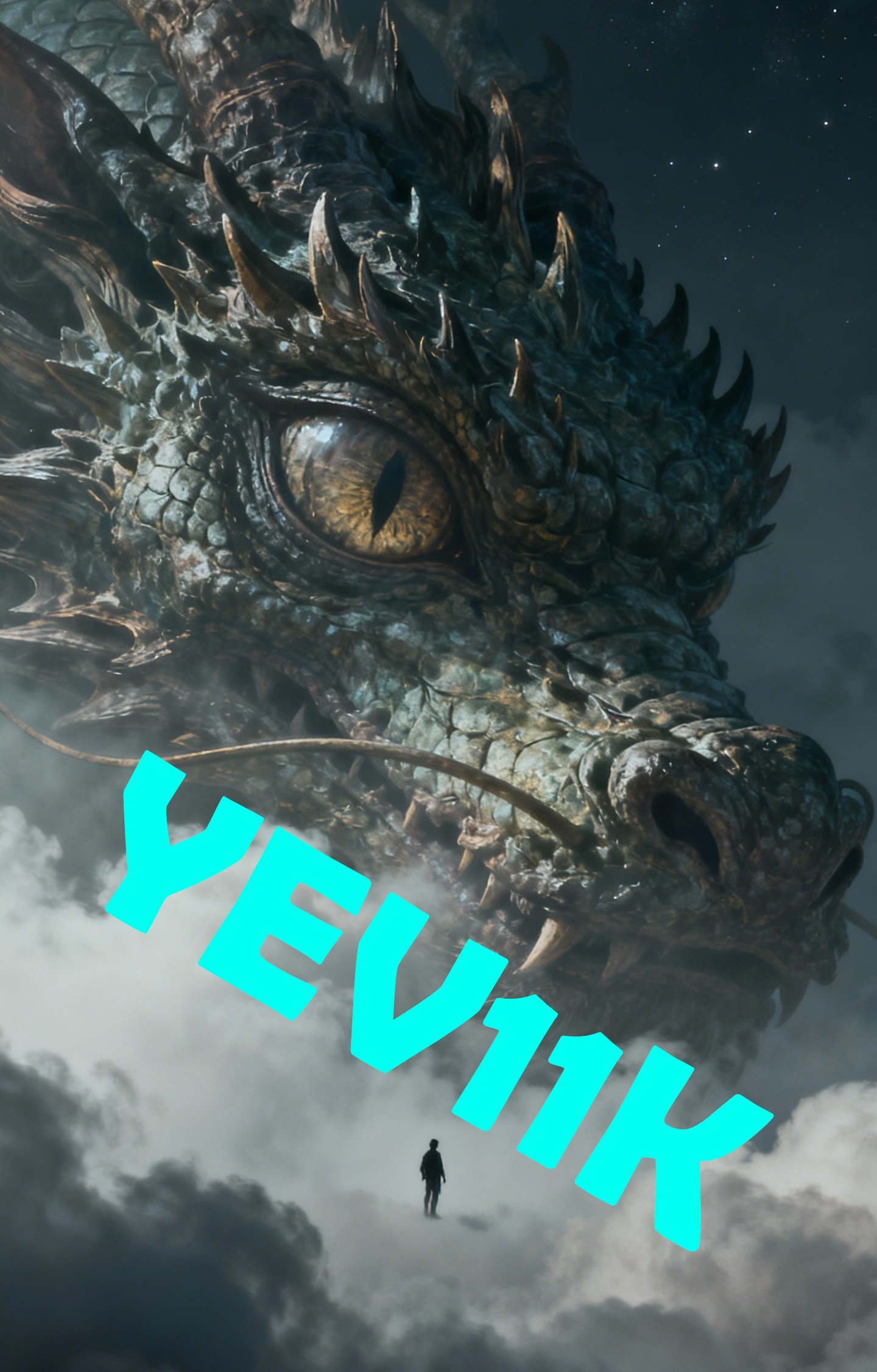 2 Sheets / 2 Pieces Set - Gray Dragon Head in the Clouds Car B-Pillar Sticker, 50x24cm Waterproof PVC Car Center Pillar Decal??No yev11k marking will appear on the product after placing an order.??