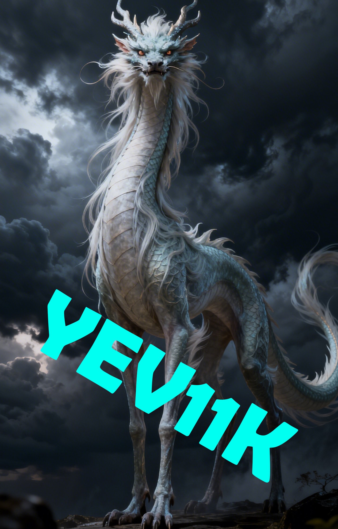 2 Sheets / 2 Pieces Set - White Dragon Flying Through Clouds Car B-Pillar Sticker, 50x24cm Waterproof PVC Car Center Pillar Decal??No yev11k marking will appear on the product after placing an order.??