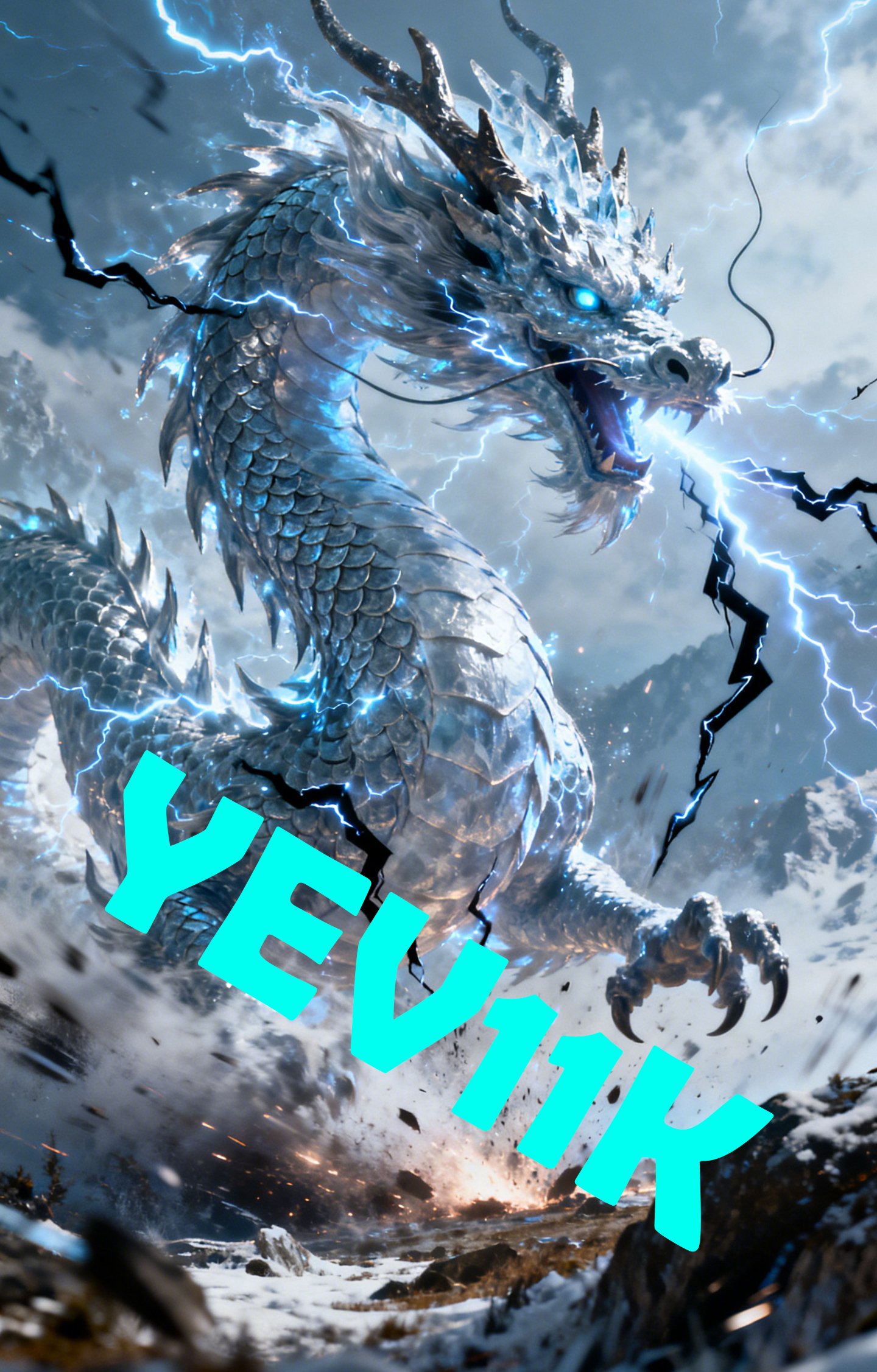 2 Sheets / 2 Pieces Set - Blue and Black Dragon in the Clouds Car B-Pillar Sticker, 50x24cm Waterproof PVC Car Center Pillar Decal??No yev11k marking will appear on the product after placing an order.??
