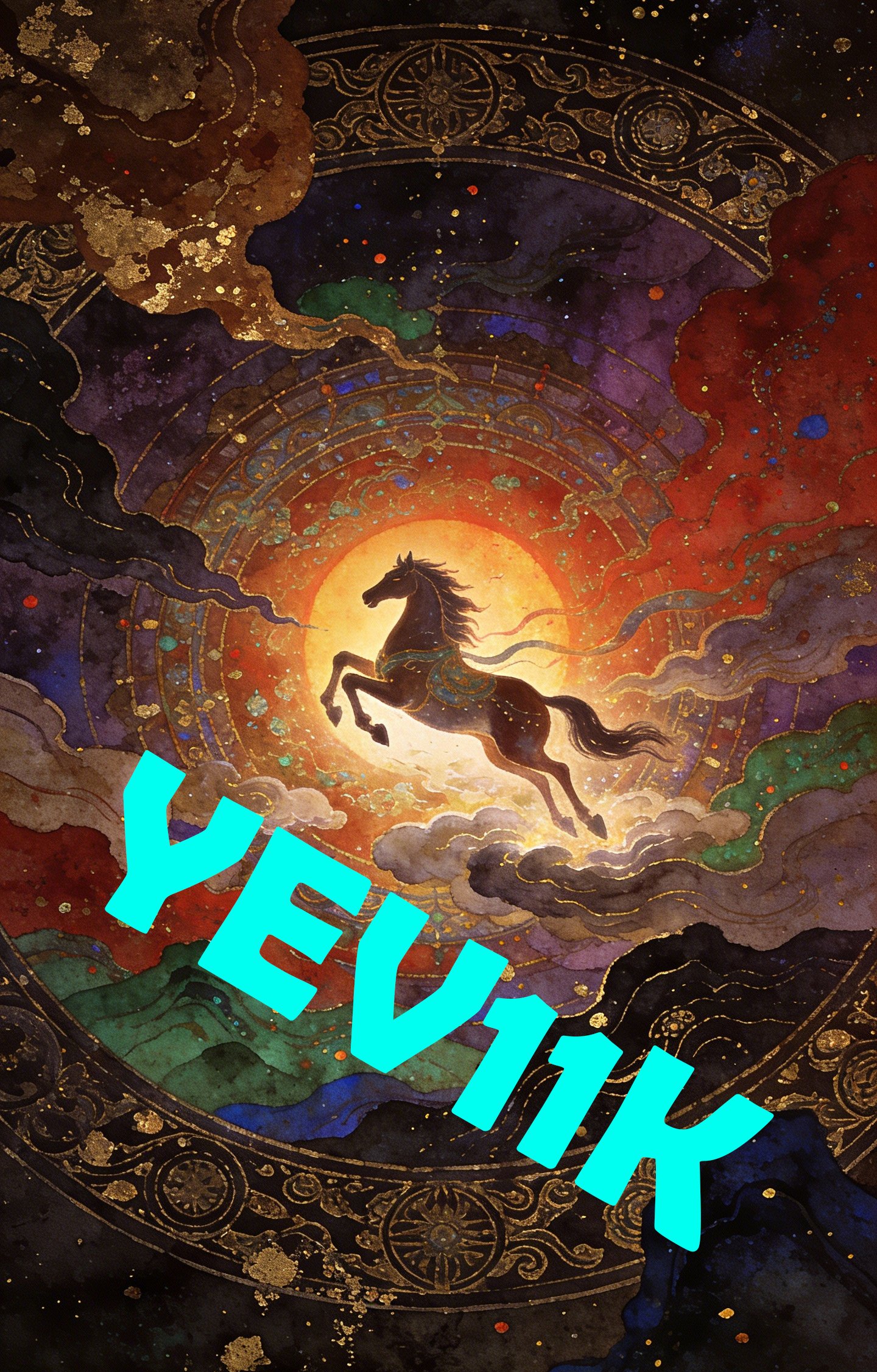2 Sheets / 2 Pieces Set - Cosmic Nebula with a Celestial Knight Car B-Pillar Sticker, 50x24cm Waterproof PVC Car Center Pillar Decal??No yev11k marking will appear on the product after placing an order.??