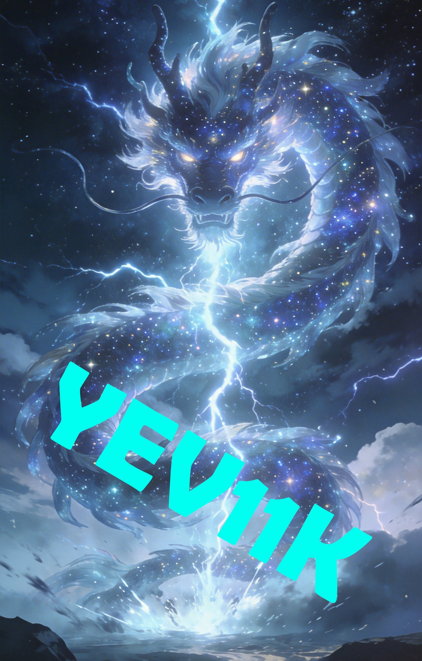 2 Sheets / 2 Pieces Set - Blue Lightning Circling a Dragon Car B-Pillar Sticker, 50x24cm Waterproof PVC Car Center Pillar Decal??No yev11k marking will appear on the product after placing an order.??
