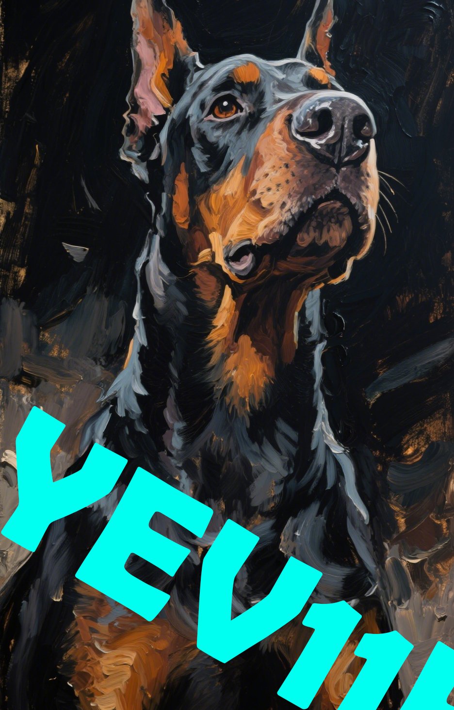2 Sheets / 2 Pieces Set - Doberman Dog Portrait Car B-Pillar Sticker, 50x24cm Waterproof PVC Car Center Pillar Decal??No yev11k marking will appear on the product after placing an order.??