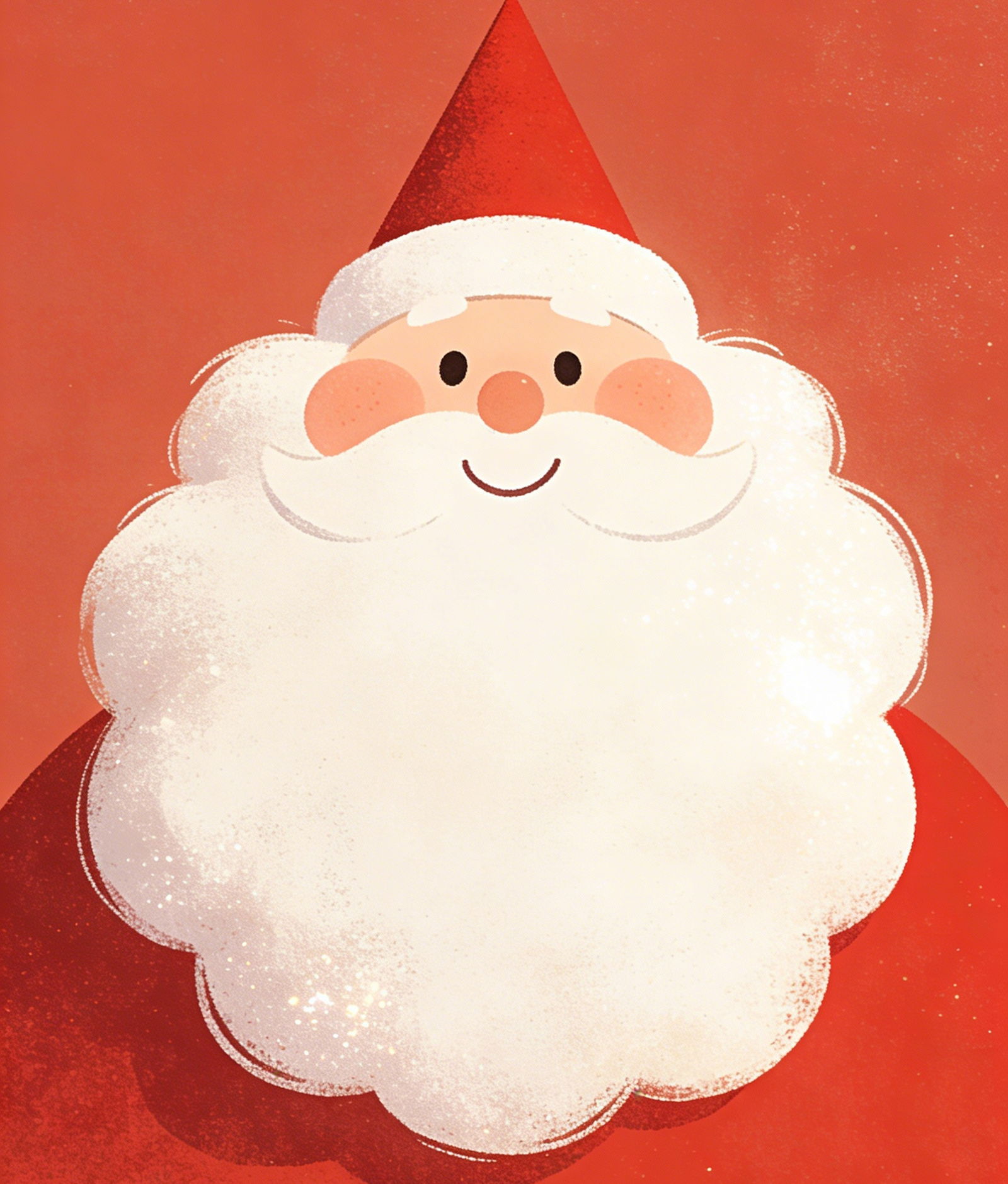 Cute Cartoon Santa Claus Portrait Car Center Pillar Sticker 50x24cm 2 Pieces/Set