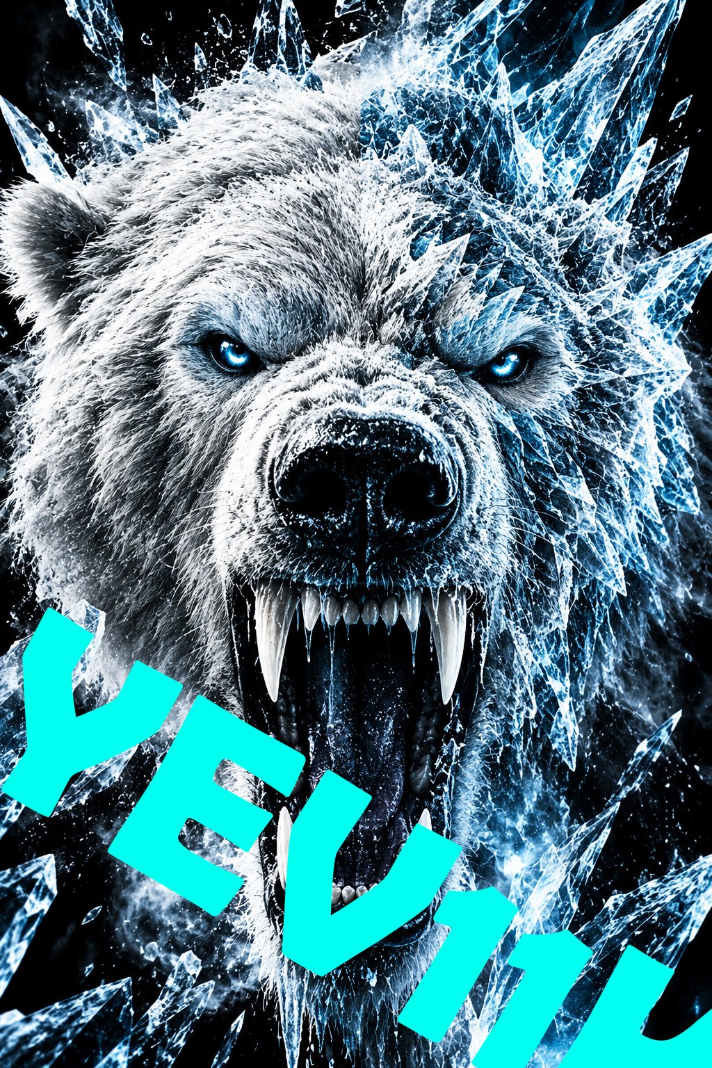 2 Sheets / 2 Pieces Set - White Wolf Roaring with Blue Energy Car B-Pillar Sticker, 50x24cm Waterproof PVC Car Center Pillar Decal??No yev11k marking will appear on the product after placing an order.??