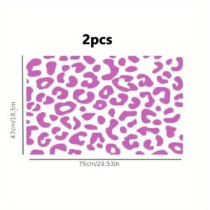 Pink Leopard Print Car Decal 2PCS 75x47cm / 29.5x18.5 Inch Cheetah Spot Sticker Waterproof Vinyl Window Decal for Car Rear Side Window Truck SUV Wall Laptop, Pink Animal Print Auto Accessories