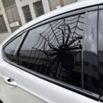 Spider Web Car Decal 57x45cm / 22.4x17.7 Inch Black Spider Sticker Waterproof Vinyl Window Decal for Car Rear Window Truck SUV Wall Laptop, Halloween Horror Style Auto Accessories 1